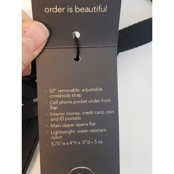 Baggallini Crossbody Wallet Womens One Size Black Brisbane Water-Resistant Nylon - Picture 5 of 13